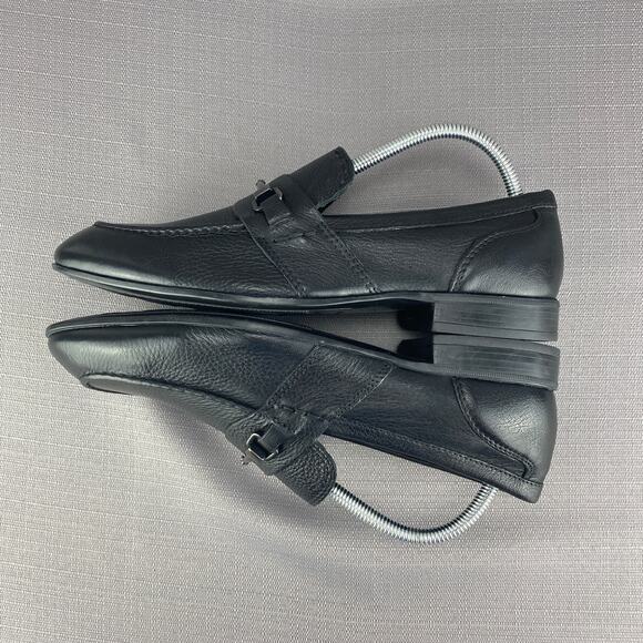 Alfani Chester Black Leather Upper Bit Loafer Shoes Mens 8.5M - Picture 4 of 9
